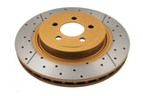 DBA 09-20 Dodge Challenger Front Drilled & Slotted Street Series Rotor - 2438X