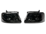 Raxiom 04-08 Ford F-150 Axial Series OEM Style Replacement Headlights- Chrome Housing- Smoked Lens - T551342