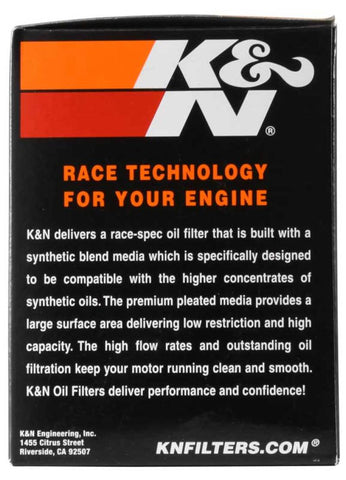 K&N Can/AM Spyder RT 998/ Buell 1125R -2.2219in OD x 0.969in ID x 3.813in H Oil Filter - KN-564