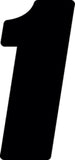 Hardline Dirt Digits 3pk 4 in. - High Gloss Number 1 - Black - DD43B-1