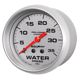 Autometer Ultra-Lite 2 5/8in Mechanical 35 PSI Water Pressure Gauge - 200773-33