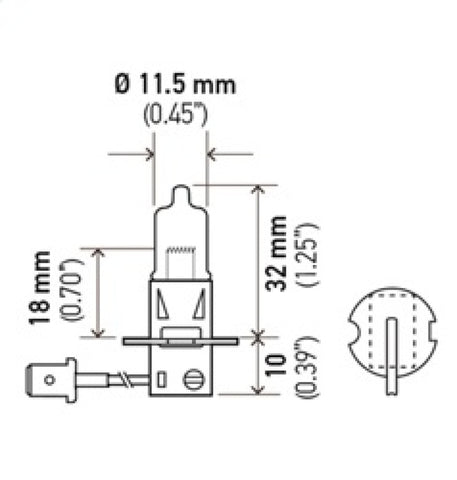Hella H3 12V 55W Xen White XB Bulb (Pair) - H71071312