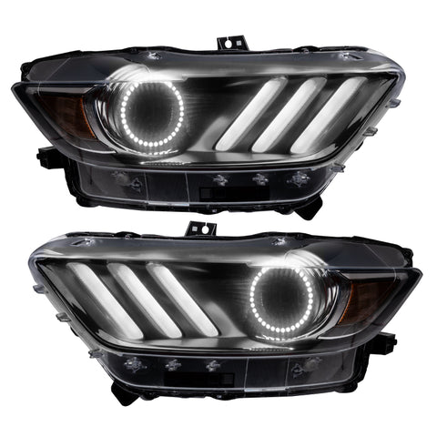 Oracle 15-17 Ford Mustang V6/GT/Shelby DRL w/ Halo Kit - ColorSHIFT w/o Controller - 2267-334