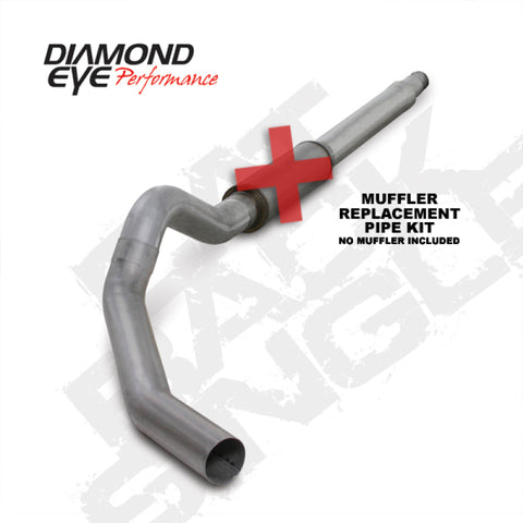 Diamond Eye KIT 5in CB MFLR RPLCMENT PIPE SGL AL: 03-07 FORD 6.0L F250/F350 - K5344A-RP