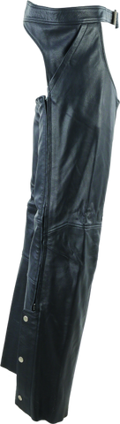 River Road Plains Leather Chaps Black - Large - 094420