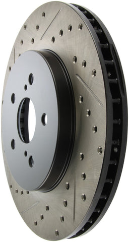 StopTech 04 Lexus RX330 SportStop Slotted & Drilled Right Rear Rotor - 127.44130R