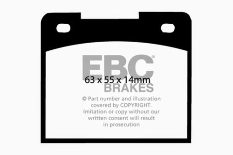 EBC 64-66 Ford Cortina 1.2 Ultimax2 Front Brake Pads - UD044