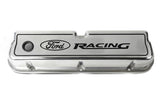 Ford Racing Logo Die-Cast Black Valve Covers Polished - 302-001