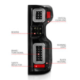ANZO 19-21 Chevy Silverado Full LED Taillights Black Housing Clear Lens G2 (w/C light Bars) - 311414
