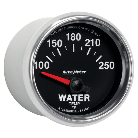 Autometer GS 52mm 100-250 Deg F Short Sweep Electronic Water Temperature Gauge - 3837