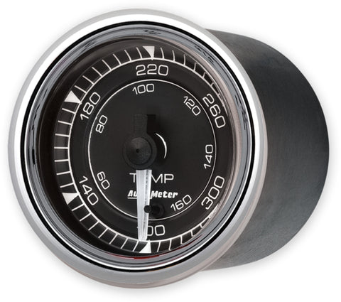 AutoMeter Chrono 2-1/16in 300 Degree Temperature Electric Gauge - Chrome - 9748