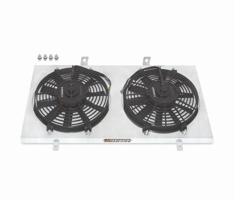 Mishimoto 22x18x3.5 Dual Pass Race Radiator Aluminum Fan Shroud Kit - MMFS-DBP-26