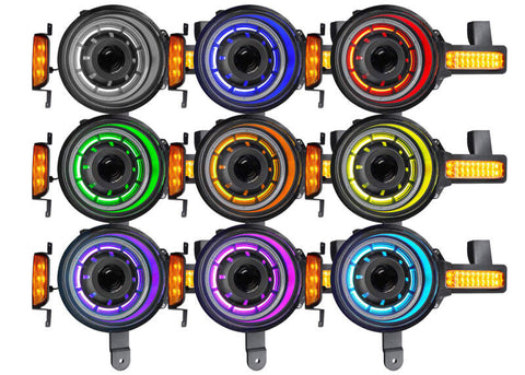 Oracle 2021+ Ford Bronco Oculus Bi-LED Projector Headlights - ColorSHIFT LED - 5886-BC2