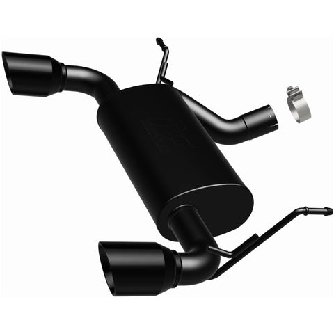 MagnaFlow 07-17 Jeep Wrangler JK 3.8/3.6L Dual Split Rear Exit Black Axle-Back Exhaust - 15160