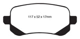 EBC 08-11 Chrysler Town & Country 3.3 Ultimax2 Rear Brake Pads - UD1326