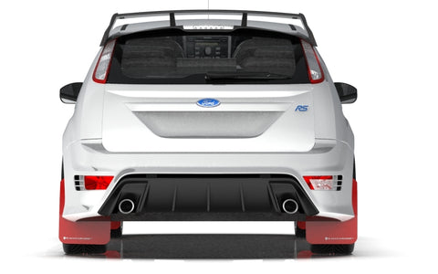 Rally Armor 09-11 Ford Focus MK2 RS Red UR Mud Flap Black Logo - MF56-UR-RD/BLK