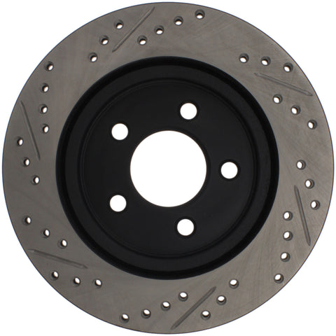 StopTech 05-10 Ford Mustang Slotted & Drilled Left Rear Rotor - 127.61087L