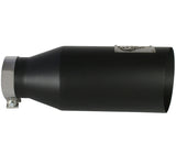 aFe MACHForce XP Exhausts Tips SS-304 EXH Tip 4In x 7Out x 18L Bolt-On (blk) - 49-92023-B