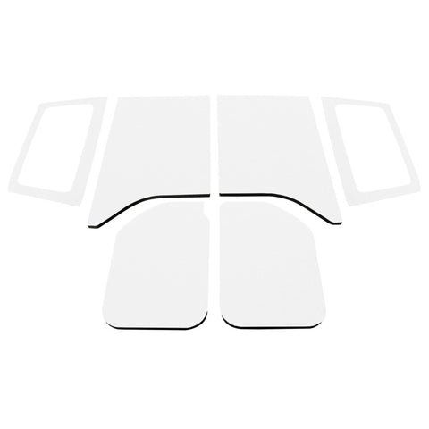 DEI 11-18 Jeep Wrangler JK 2-Door Boom Mat Complete Headliner Kit - 6 Piece - White - 50287
