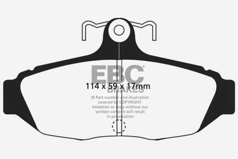 EBC 87-93 Ford Mustang 5.0 Greenstuff Rear Brake Pads - DP21172