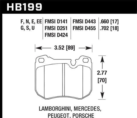 Hawk 80-92 Porsche 924 Turbo DTC-60 Race Brake Pads - HB199G.702
