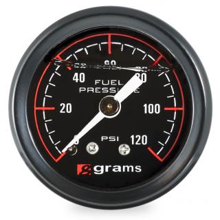 Grams Performance Universal 0-120 PSI Fuel Pressure Gauge - White Face - G2-99-1200W