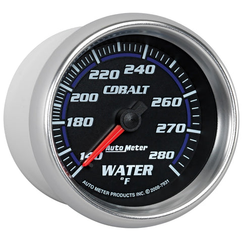 Autometer Cobalt 66.7mm 140-280 degree F. Water Temperature Gauge - 7931