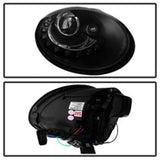 Spyder Volkswagen Beetle 06-10 Projector Headlights DRL LED Black PRO-YD-VB06-DRL-BK - 5080929