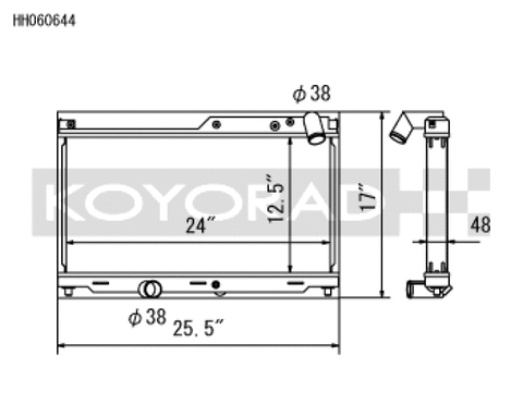 Koyo 93-95 Mazda RX-7 1.3L Turbo Radiator - HH060644