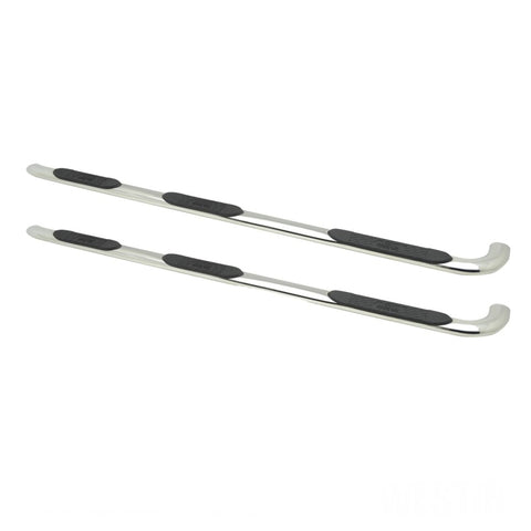 Westin 15-18 Chevy Silv 25/3500 Dbl Cab (6.5ft)/Dually (8ft) Platinum 4 Oval WTW Nerf Step Bars - SS - 24-54560