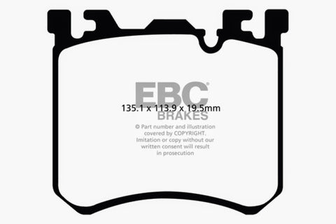 EBC 10+ BMW X5M 4.4 Twin Turbo Yellowstuff Front Brake Pads - DP42091R