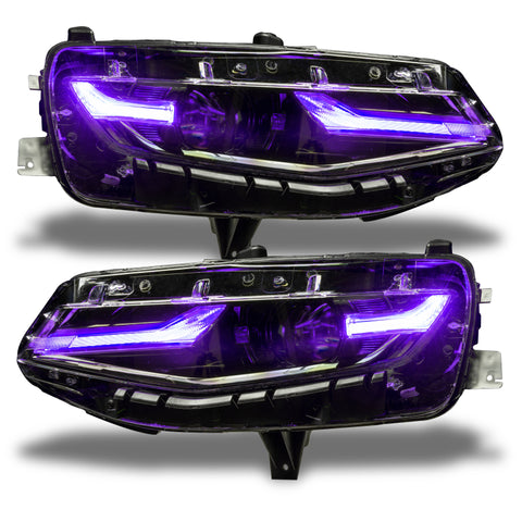 Oracle 19-21 Chevy Camaro LS/LT RGB+A Headlight DRL Kit - ColorSHIFT w/ RF Controller - 1418-330