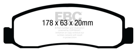 EBC 08-10 Ford F250 (inc Super Duty) 5.4 (2WD) Ultimax2 Front Brake Pads - UD1333