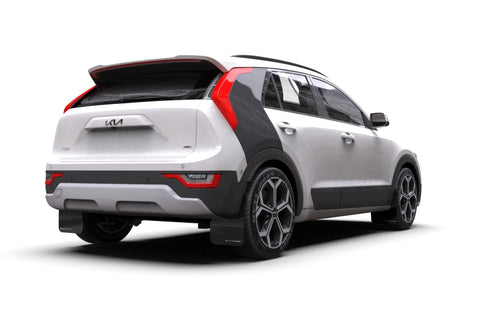 Rally Armor 23-25 Kia Niro SG2 Black UR Mud Flap Blue Logo - MF21-UR-BLK-BL