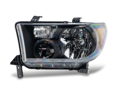 Raxiom 07-13 Toyota Tundra OEM Style Headlights- Black Housing- Clear Lens - TU31281