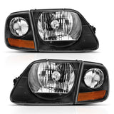 ANZO 1997-2003 Ford F150 Crystal Headlight Black w/ Parking Light - 111460
