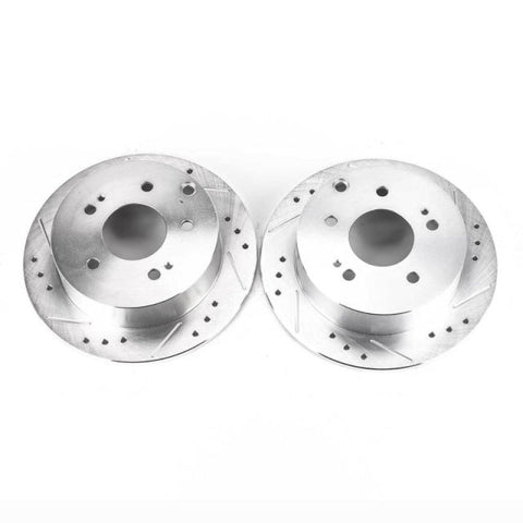 Power Stop 06-12 Mitsubishi Eclipse Rear Evolution Drilled & Slotted Rotors - Pair - JBR1130XPR