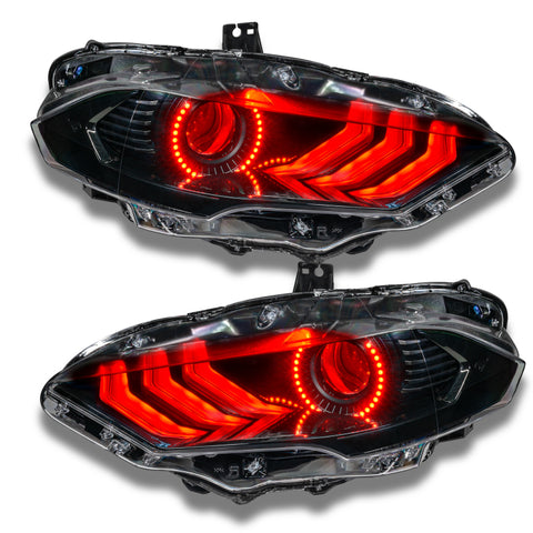Oracle 18-21 Ford Mustang DRL Upgrade w/ Halo Kit - ColorSHIFT w/ Simple Controller - 1348-504