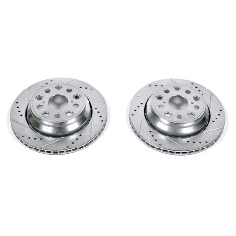 Power Stop 07-17 Lexus LS460 Rear Evolution Drilled & Slotted Rotors - Pair - JBR1350XPR