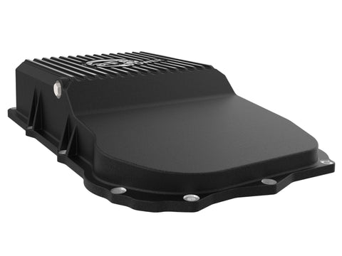 aFe 18-25 Jeep Wrangler JL V6 Transmission Pan - Black w/ Machined Fins - 46-71300B