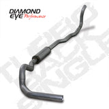 Diamond Eye KIT 4in Turbo Back MRP SGL SS DDG4X4 89-93 Dodge 5.9L Cummins 2500/3500 No Muffler - K4211S-RP