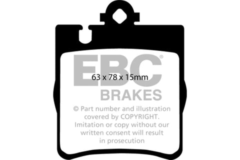 EBC 03 Mercedes-Benz C230 (W203) 2.3 Sport Yellowstuff Rear Brake Pads - DP41441R