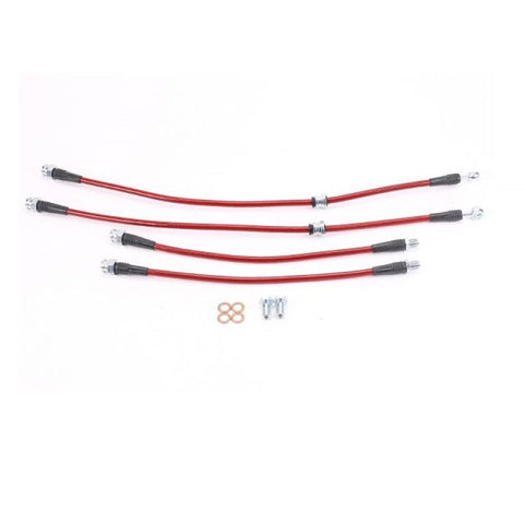 Power Stop 94-99 Mitsubishi Eclipse Front & Rear SS Braided Brake Hose Kit - BH00080