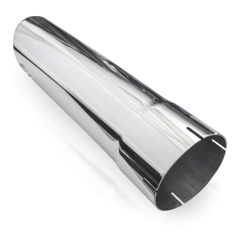 Stainless Works Single Wall Slash Cut Exhaust Tip - 3 1/2in Body 3in ID Inlet - 7031350
