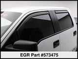 EGR 15+ Ford F150 Super Cab In-Channel Window Visors - Set of 4 - Matte (573475) - 573475