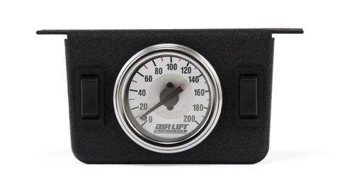 Air Lift Dual Needle Gauge Panel With Two Switches- 200 PSI - 26157