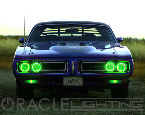 Oracle Pre-Installed Lights 5.75 IN. Sealed Beam - Green Halo - 6904-004