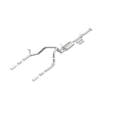 MagnaFlow Stainless Cat-Back Exhaust 2015 Chevy Silverado 2500HD 6.0L Dual Split Rear Exit 4in - 19027