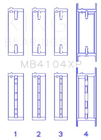 King Nissan VG30DE/VG30DETT (Size STD) Performance Main Bearing Set - MB4104XP
