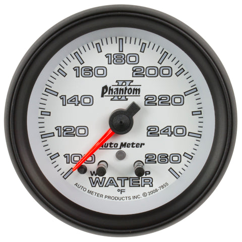 Autometer Phantom II 2-5/8in 260 Degree F Mechanical Water Gauge - 7855